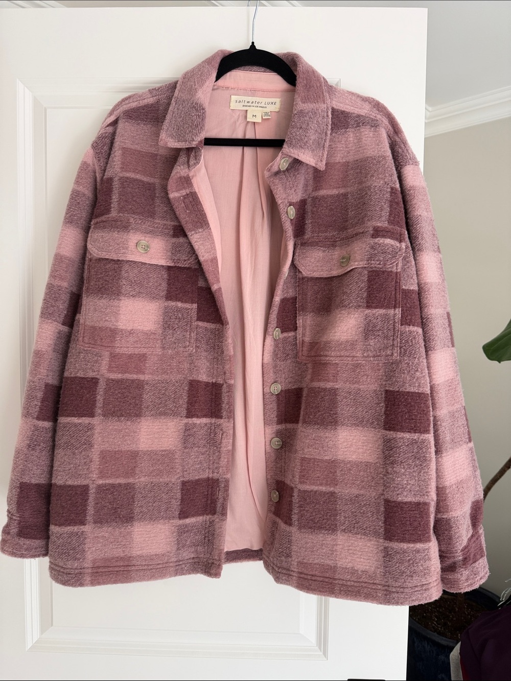 Saltwater Luxe Pink Plaid Shacket